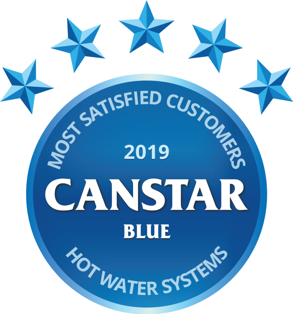 Canstar Blue - Most Satisfied Customers 2019 - Hot Water System